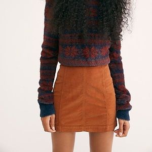 Free People Modern Femme Cord Mini Skirt